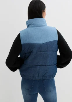 Gilet sans manches matelassé en jean
