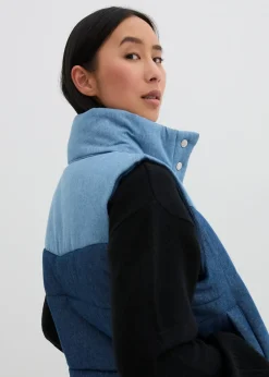 Gilet sans manches matelassé en jean
