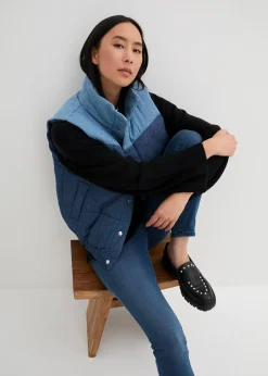 Gilet sans manches matelassé en jean