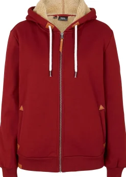 Gilet zippé à capuche avec doublure peluche