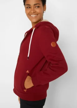 Gilet zippé à capuche avec doublure peluche