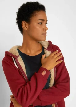 Gilet zippé à capuche avec doublure peluche