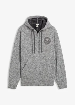 Gilet zippé à capuche avec doublure peluche