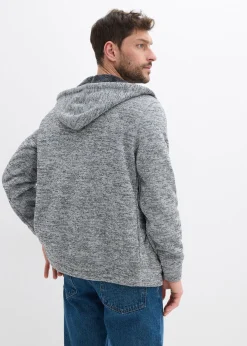 Gilet zippé à capuche avec doublure peluche