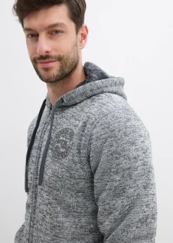 Gilet zippé à capuche avec doublure peluche