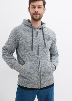 Gilet zippé à capuche avec doublure peluche