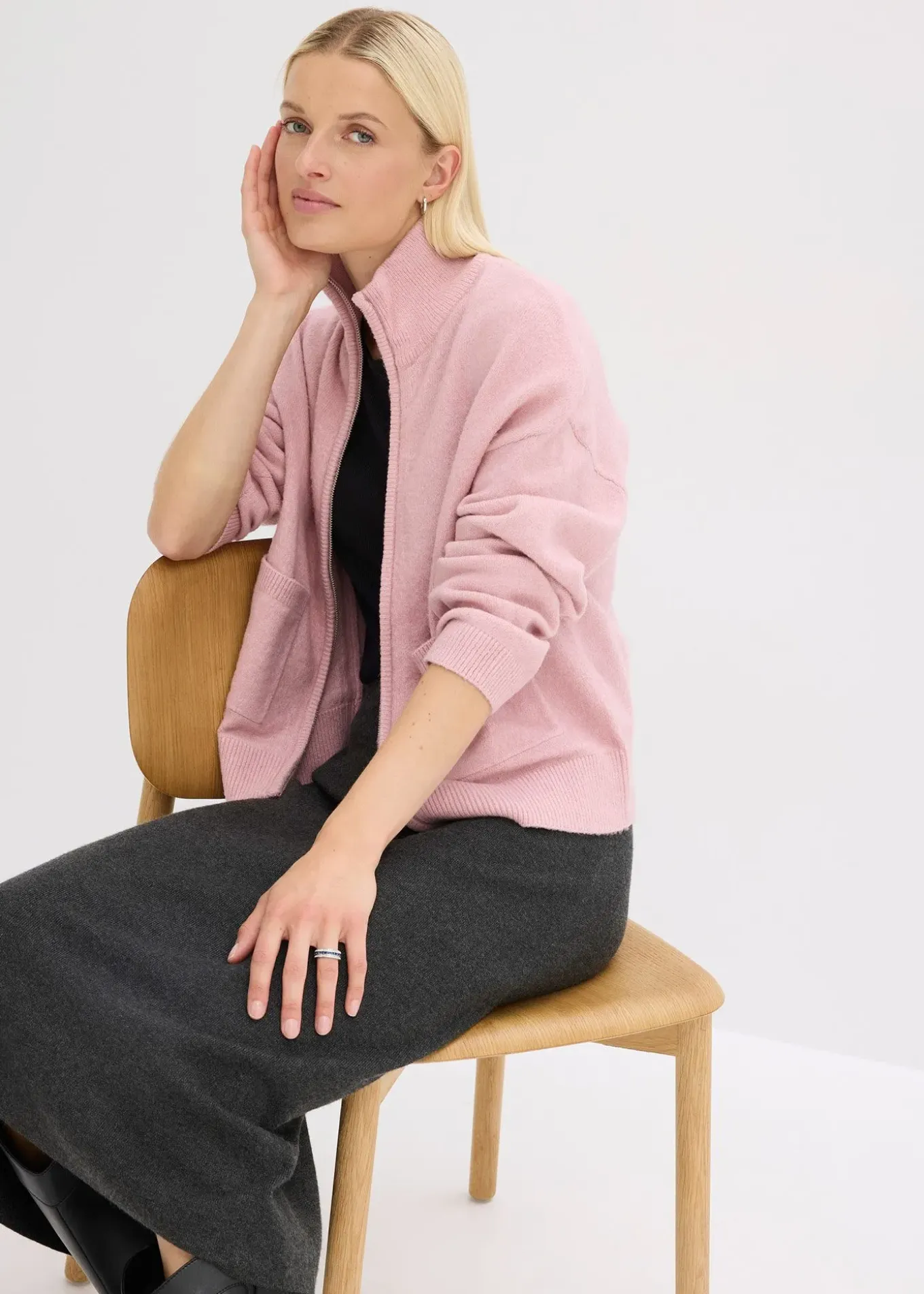 Gilet zippé en maille