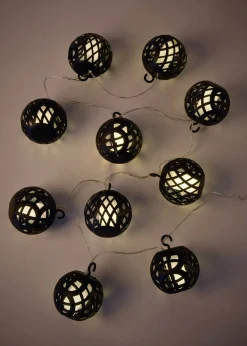 Guirlande lumineuse LED à boules en mesh