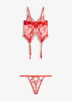Guêpière et tanga (ens. 2 pces)
