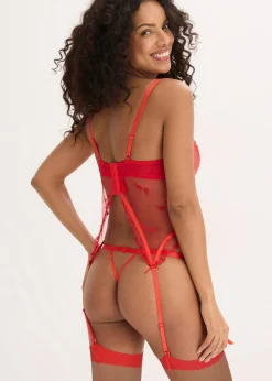 Guêpière et tanga (ens. 2 pces)