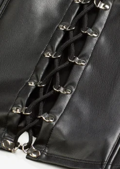 Guêpière wetlook à laçage