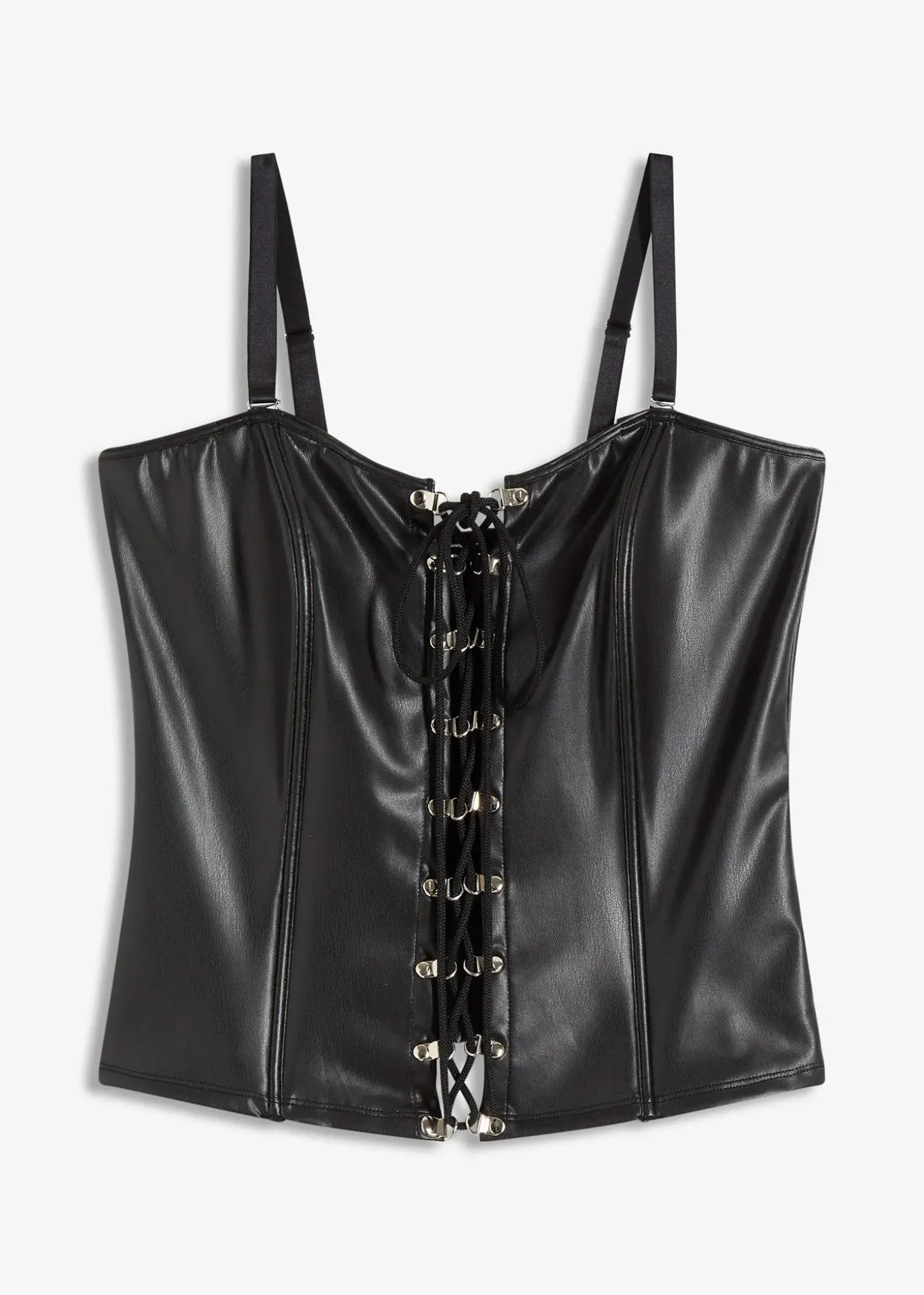 Guêpière wetlook à laçage