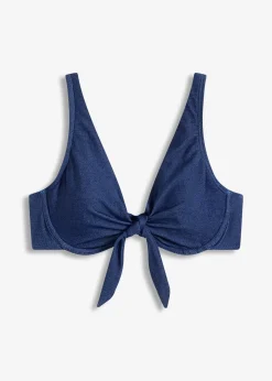 Haut de bikini à armatures, aspect jean
