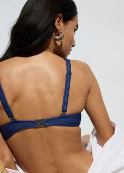 Haut de bikini à armatures, aspect jean