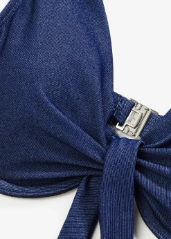 Haut de bikini à armatures, aspect jean