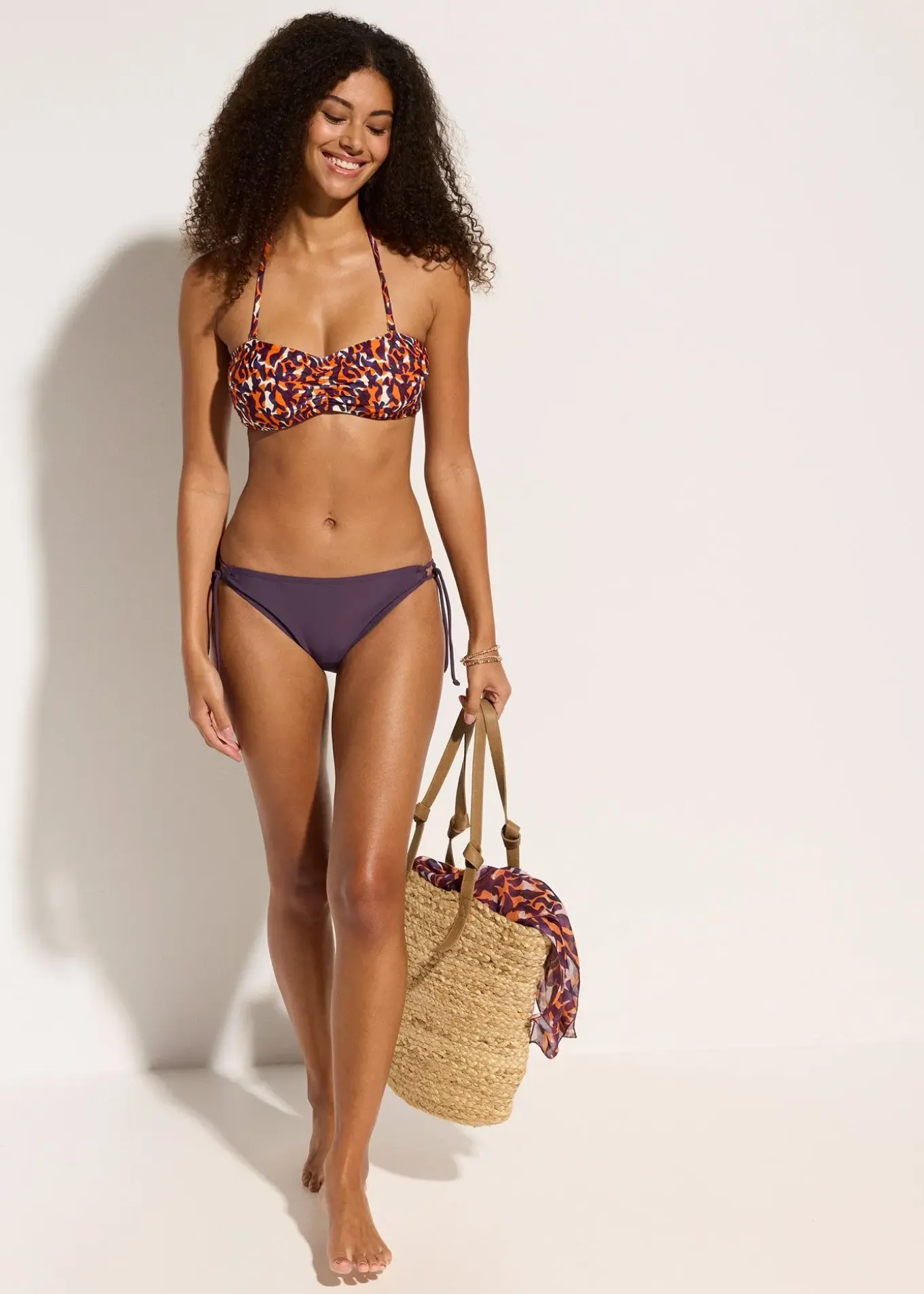 Haut de bikini bandeau à bretelles amovibles