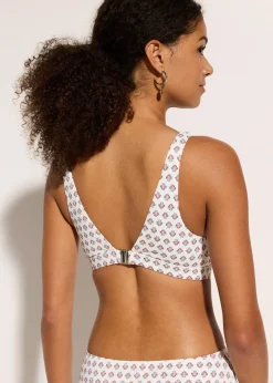 Haut de bikini brassière avec col en V