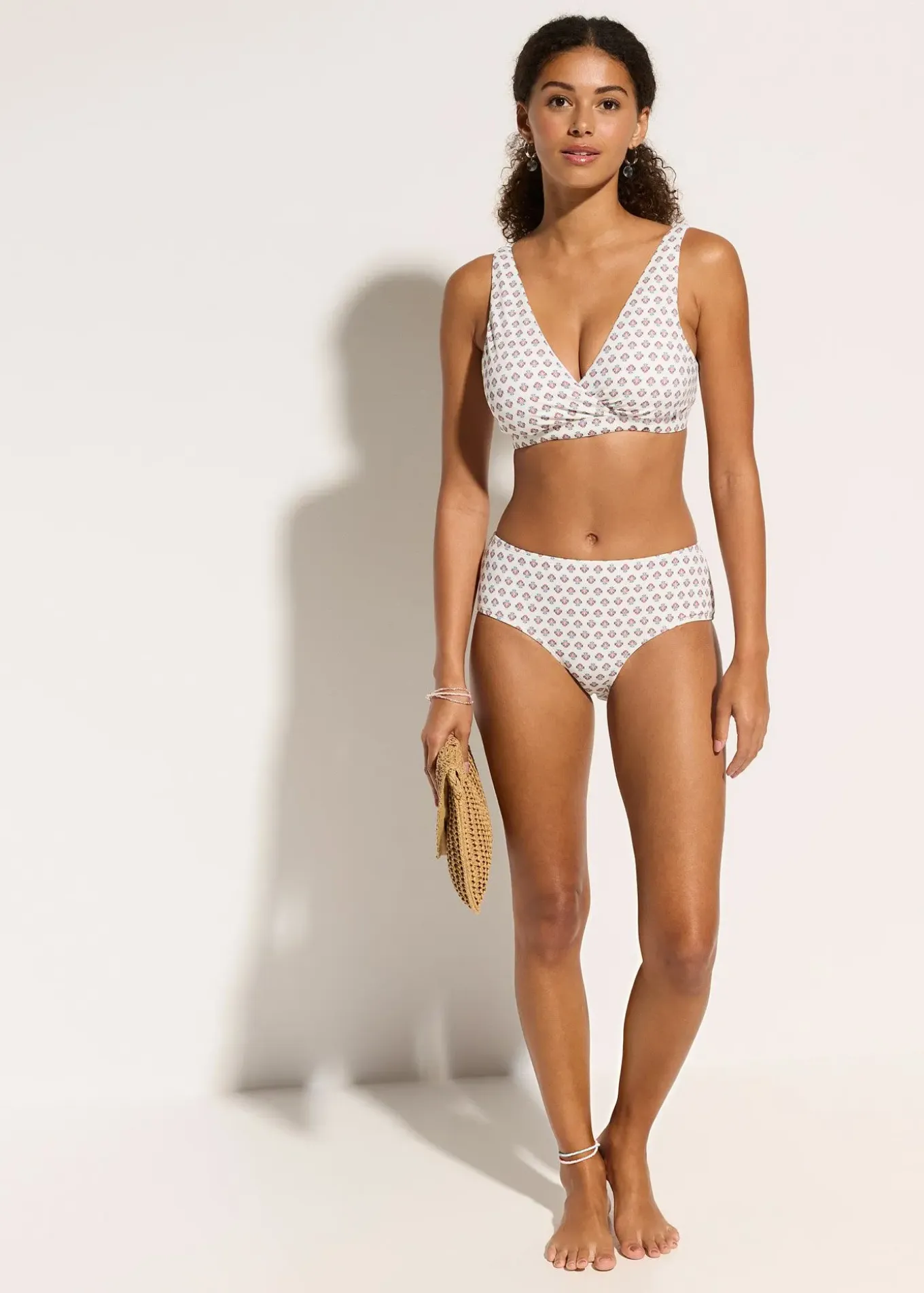 Haut de bikini brassière avec col en V