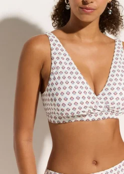 Haut de bikini brassière avec col en V