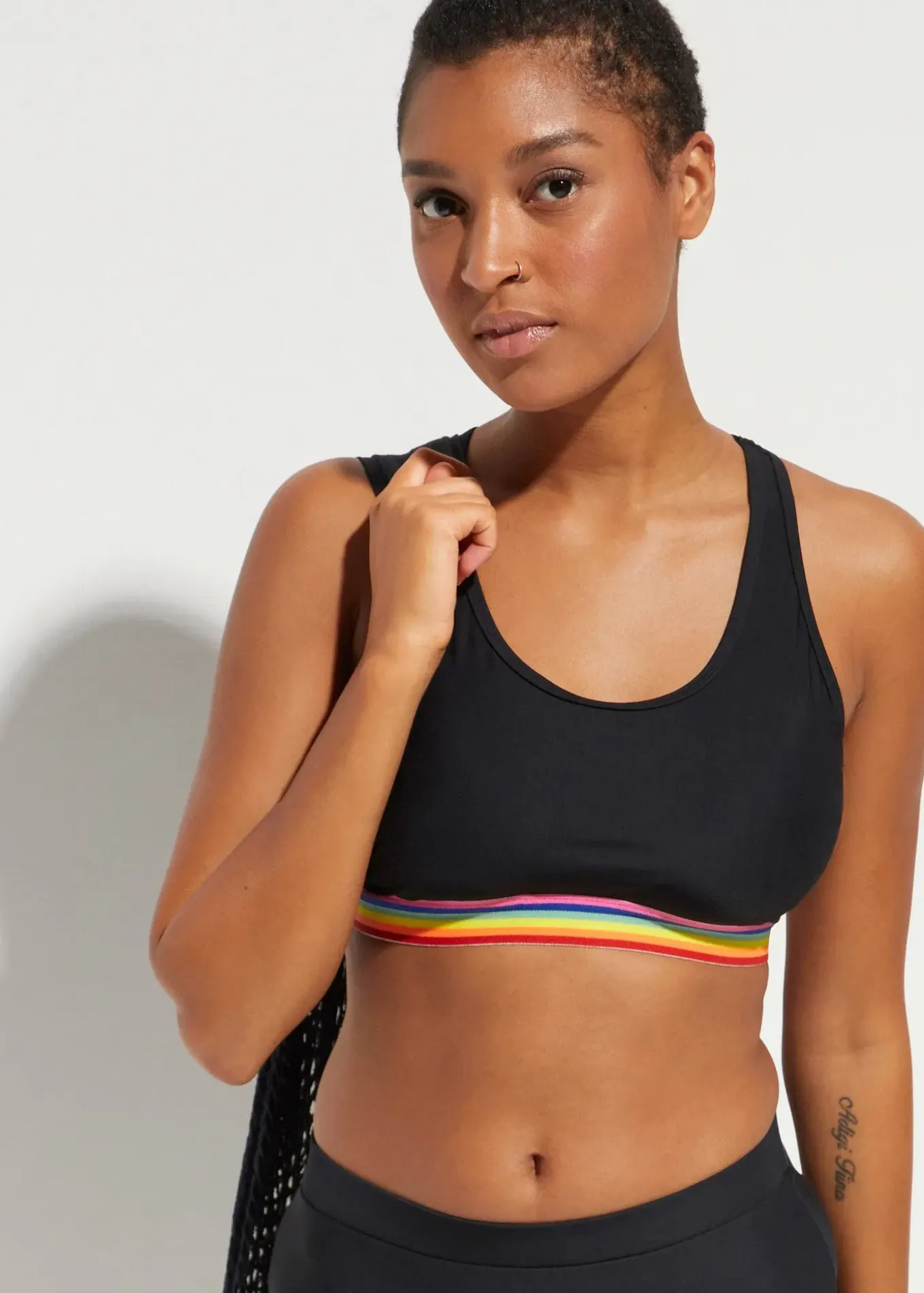 Haut de maillot brassière, maintien léger