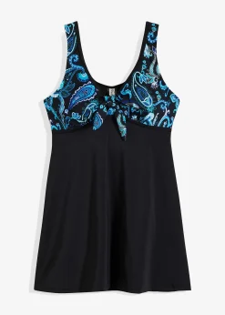 Haut de tankini long à larges bretelles