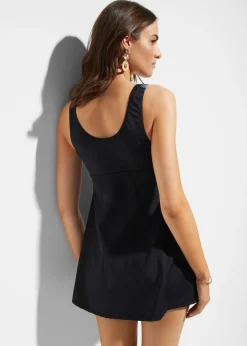 Haut de tankini long à larges bretelles