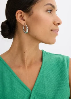 Haut esprit cache-cœur en jersey crêpe