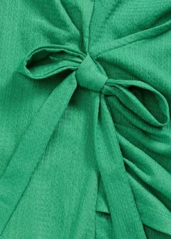 Haut esprit cache-cœur en jersey crêpe