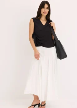 Haut esprit cache-cœur en jersey crêpe