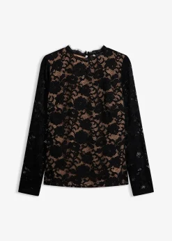 Haut manches longues en dentelle