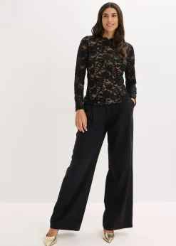 Haut manches longues en dentelle