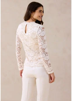 Haut manches longues en dentelle