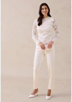 Haut manches longues en dentelle