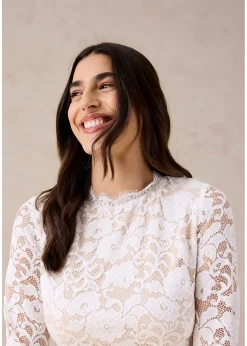 Haut manches longues en dentelle