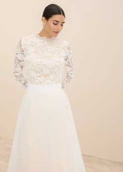 Haut manches longues en dentelle