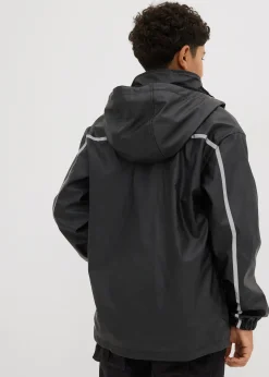 Imperméable thermique à doublure polaire et capuche amovible