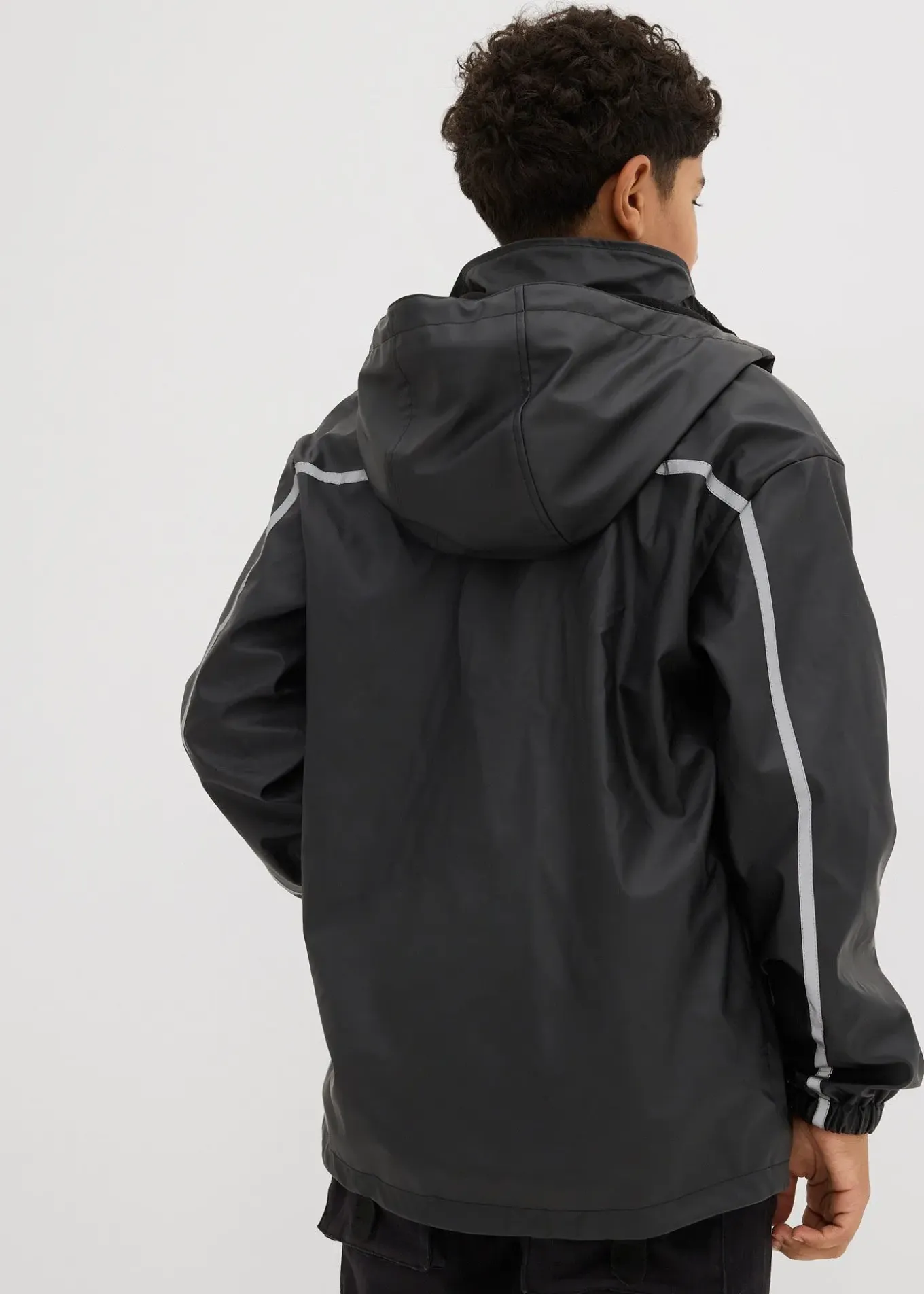 Imperméable thermique à doublure polaire et capuche amovible
