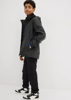 Imperméable thermique à doublure polaire et capuche amovible