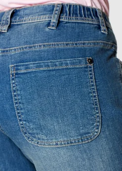 Jean 3/4 cargo stretch, taille normale