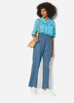 Jean à enfiler léger avec taille confortable, coupe large