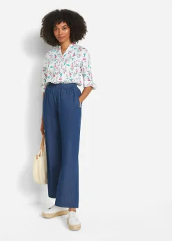 Jean à enfiler léger avec taille confortable, coupe large