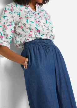 Jean à enfiler léger avec taille confortable, coupe large