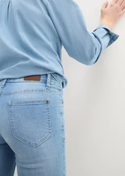 Jean 7/8 extensible, bas fendu