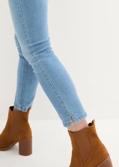 Jean 7/8 extensible, bas fendu