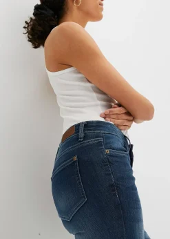 Jean 7/8 extensible, bas fendu