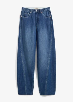 Jean balloon, taille haute, ultra-doux