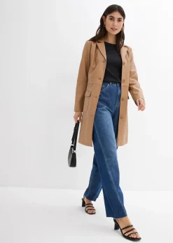 Jean balloon, taille haute, ultra-doux