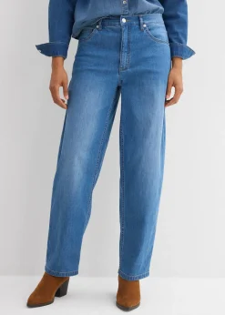 Jean barrel taille haute