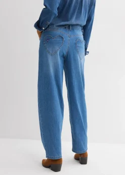 Jean barrel taille haute