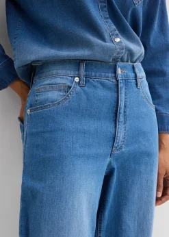 Jean barrel taille haute